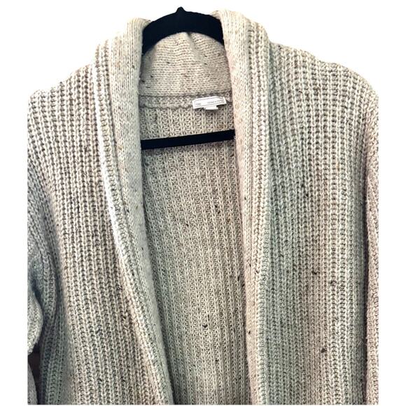 Gap Designed & Crafted Women's Open Cardigan Oatmeal Pockets Grandmacore Chunky - Picture 2 of 6